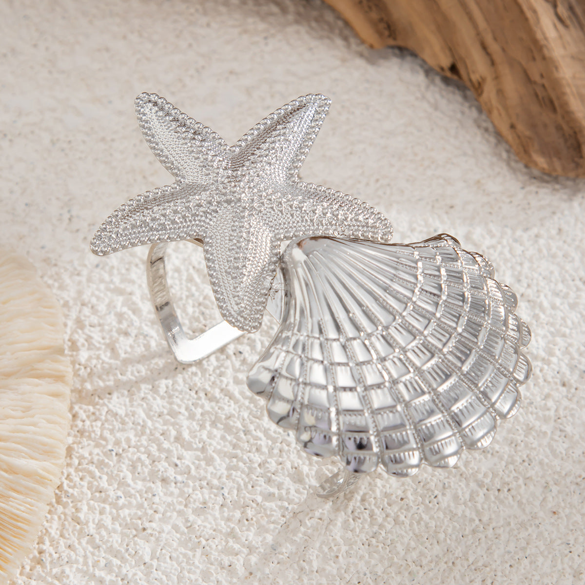 Design Ins Starfish Conch Pendant Necklace Earrings