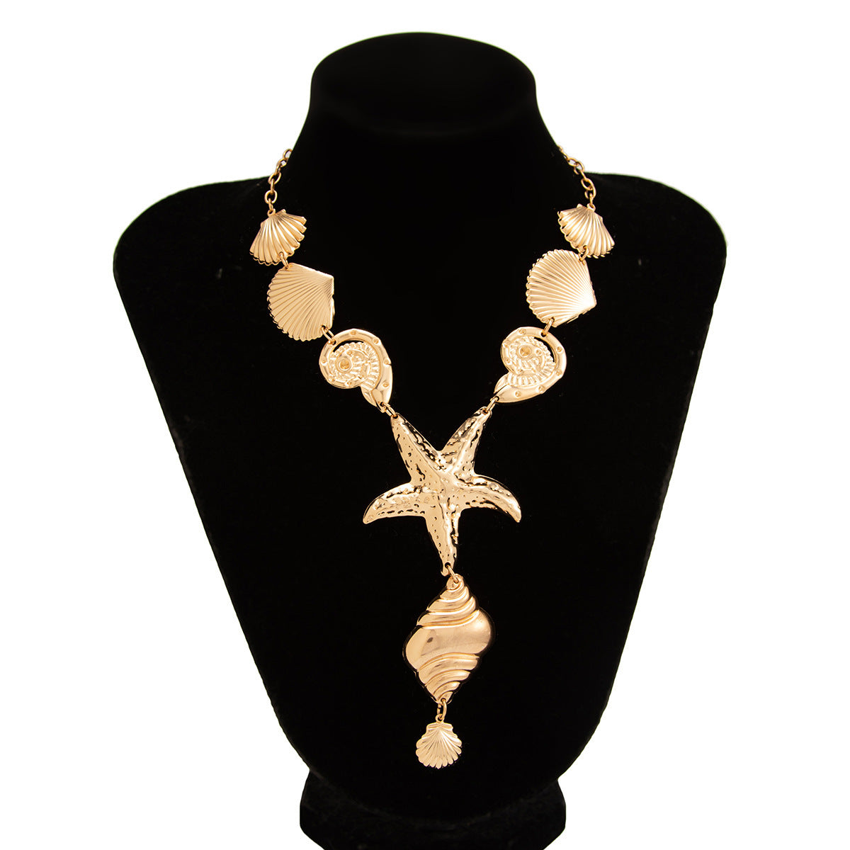 Design Ins Starfish Conch Pendant Necklace Earrings