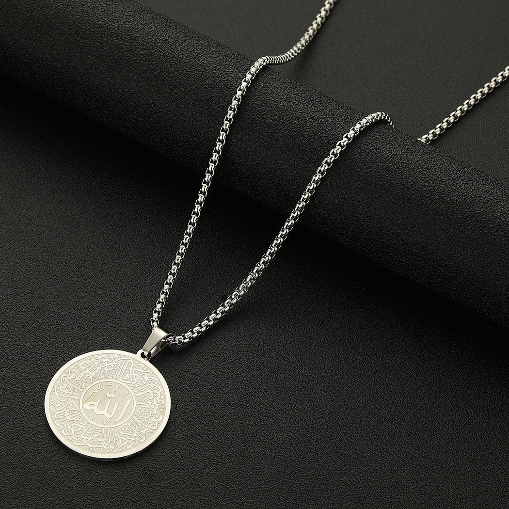Men Calligraphy Necklace Jewellery