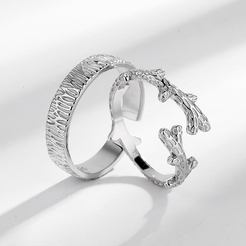 Tree And Vine Couple Rings