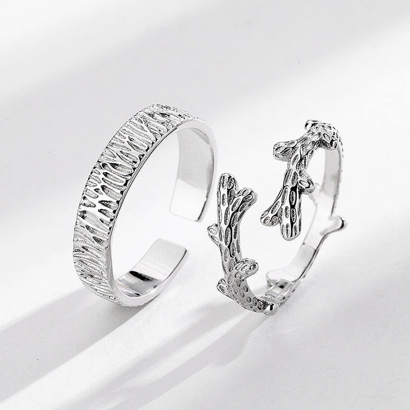 Tree And Vine Couple Rings