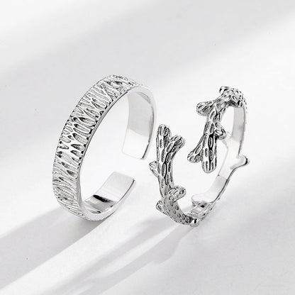 Tree And Vine Couple Rings
