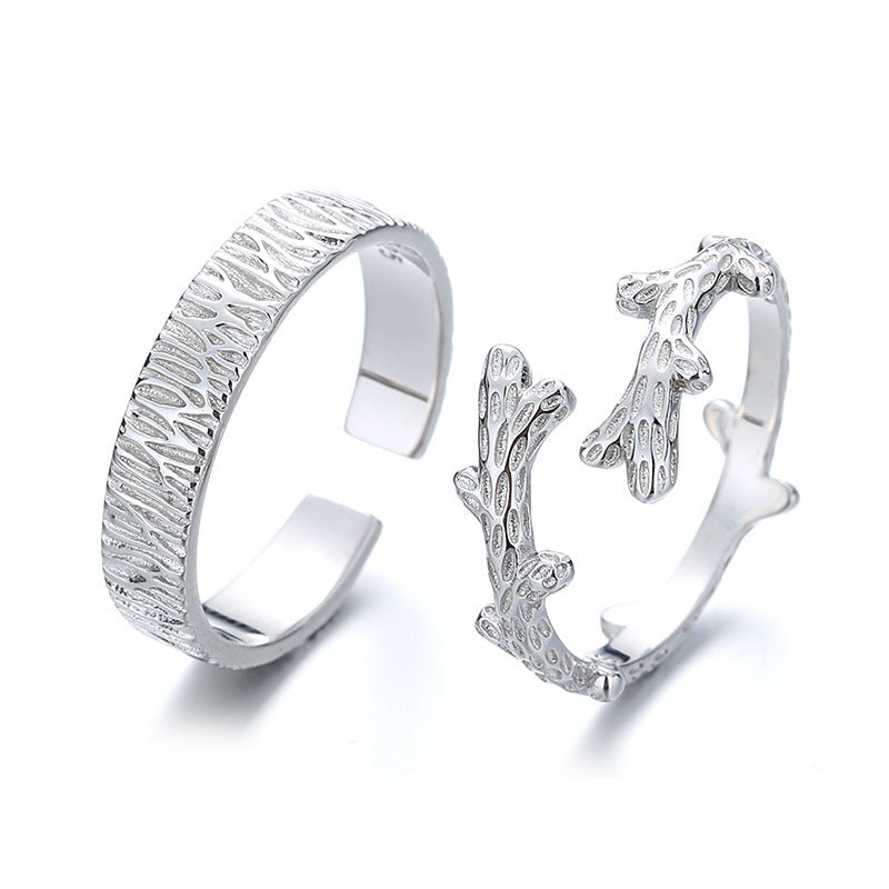 Tree And Vine Couple Rings