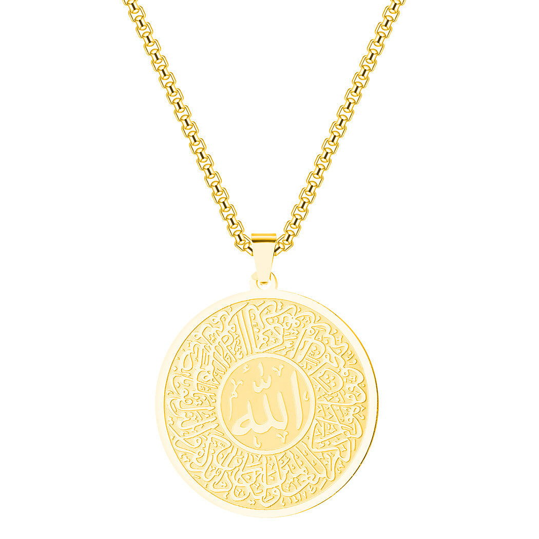 Men Calligraphy Necklace Jewellery