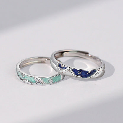 Stars Mountains And Seas Couple Rings
